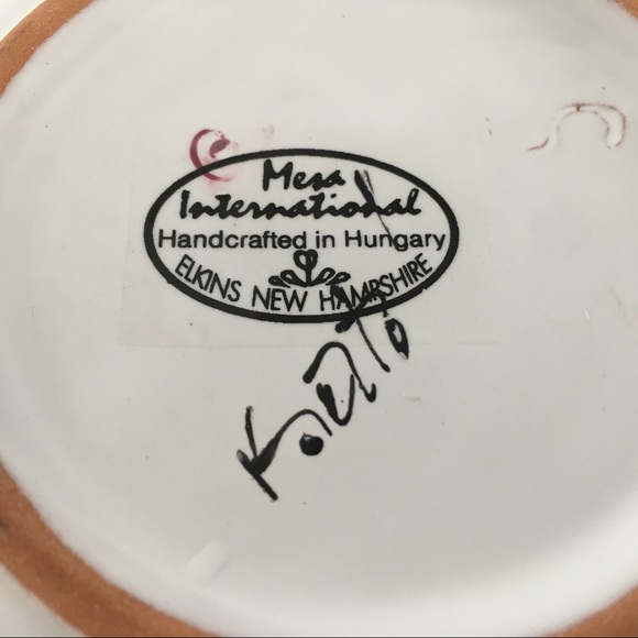 Gardeners bowl and plate ceramic signed Hungary - Picture 9 of 16